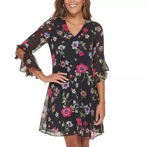 Chiffon floral dress from Calvin Klein